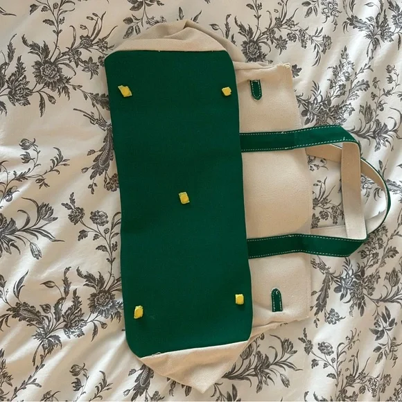 Boat Kin Canvas Bag New Tape Still On Feet Green Straps - Picture 4 of 9